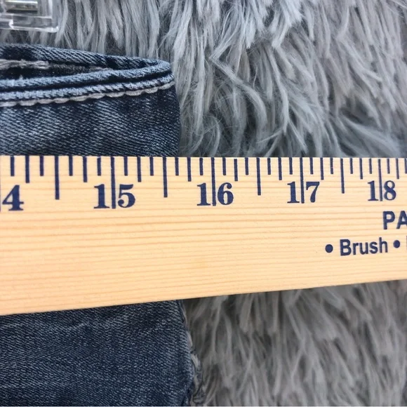 BKE Buckle Jeans Carter Mens 31R Bootcut Whiskered Denim